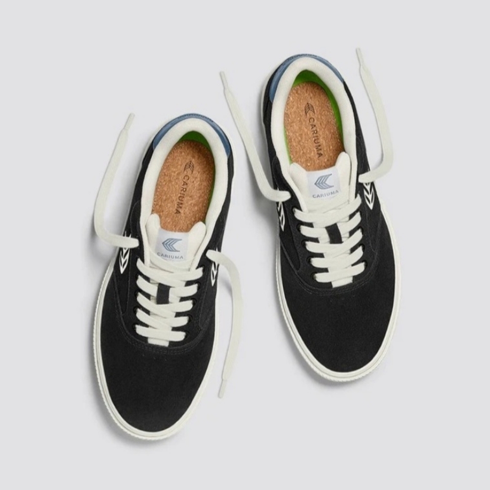 NIB NAIOCA Black Suede/Blue & Ivory Womens Size 9.5 Mens Size 8 - Picture 2 of 5